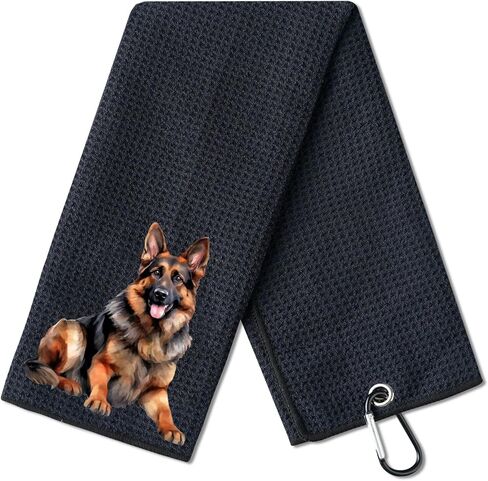 German Shepherd Gifts Golf Towel, Gifts for German Shepherd Lovers, 40 x 60cm Microfiber Golf Towel for Golf Bags for Birthday, Christmas in Saudi Arabia