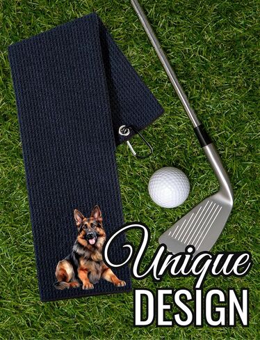 German Shepherd Gifts Golf Towel, Gifts for German Shepherd Lovers, 40 x 60cm Microfiber Golf Towel for Golf Bags for Birthday, Christmas in Saudi Arabia