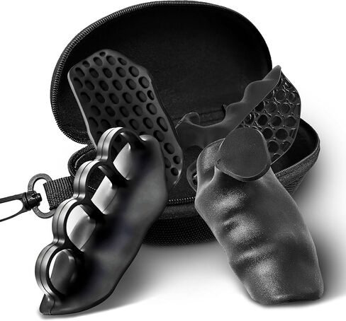 Anti-Slip Workout Grips, 4Pcs Ergonomic Hand Protector for Men and Women, Portable & Breathable, Gym Workout Gloves Ideal for Weight Lifting, Dumbbell, Pull-Ups, Gym Training, with Storage Case in Kuwait