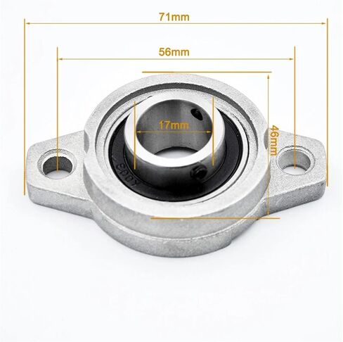 KFL003 Zinc Alloy Pillow Block Bearings Bore Inner Diameter 17mm with Housing 2/10Pcs(10Pcs) in Saudi Arabia