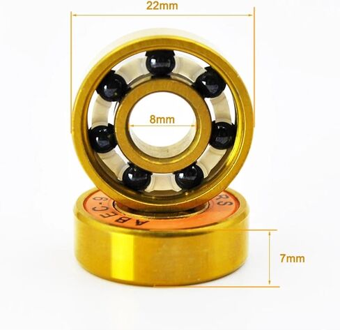 608 2RS Hybrid Black Ceramic Ball Bearing 8 * 22 * ​​7mm Roller Skate Skateboard 4pcs in Saudi Arabia