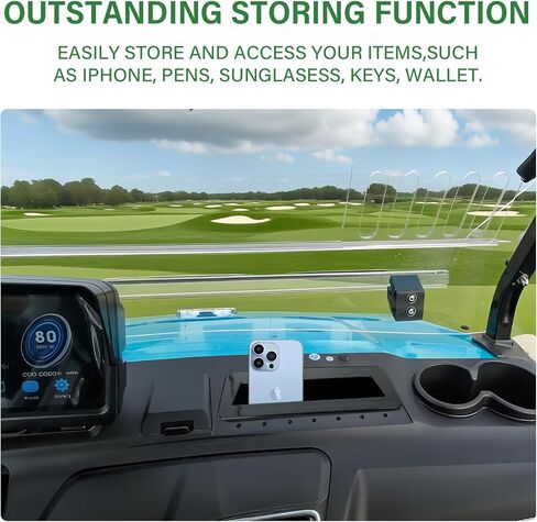 ABS Golf Cart Phone & Wallet Holder مع حفرة الصرف ، حامل كرة الجولف لتطور D5 Maverick و Ranger Models ، Evolution Golf Cart Excessories ، Black in Kuwait