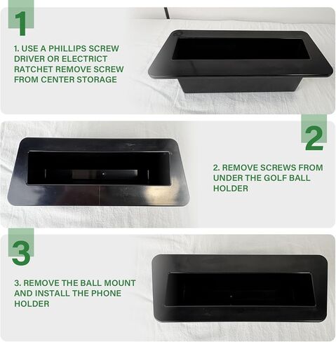 ABS Golf Cart Phone & Wallet Holder مع حفرة الصرف ، حامل كرة الجولف لتطور D5 Maverick و Ranger Models ، Evolution Golf Cart Excessories ، Black in Kuwait