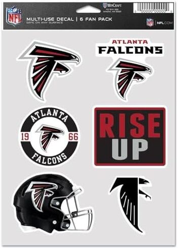 Wincraft NFL ملصق ملصق Multi Use 6 Set 19x14cm Atlanta Falcons in Kuwait