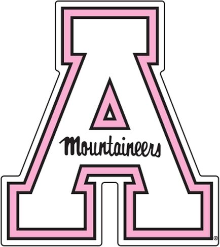 Appalachian State Mountaineers Decal (PINK APPY A DECAL (3''4''6''12''), 4") in Saudi Arabia