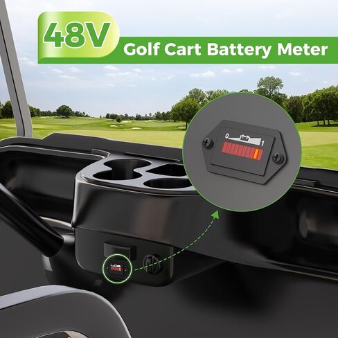 10L0L 48V Battery Meter, Golf Cart Battery Gauge State of Charge Mater for Yamaha G29 JW2-H351B-00 in Kuwait