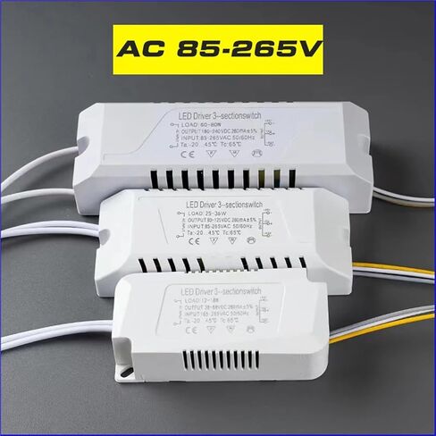 مدخلات التيار المتردد 85-265V عزل سائق LED مع محول LED 3Colors (25-36W) (60-80W) يعمل مع شريط LED تيار ثابت. (36-50W) in Saudi Arabia