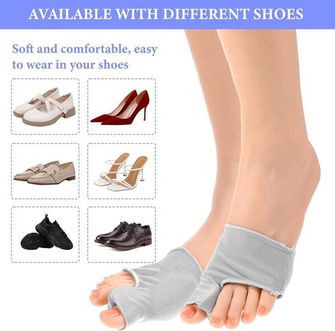 1 Pair Bunion Corrector Relief Sleeve Big Toe Separator Straighteners Breathable Bunion Correction Socks with Gel Pad Non-Slip Toe Spacer for Women Men Day Night Support Hallux Valgus Guard in Saudi Arabia