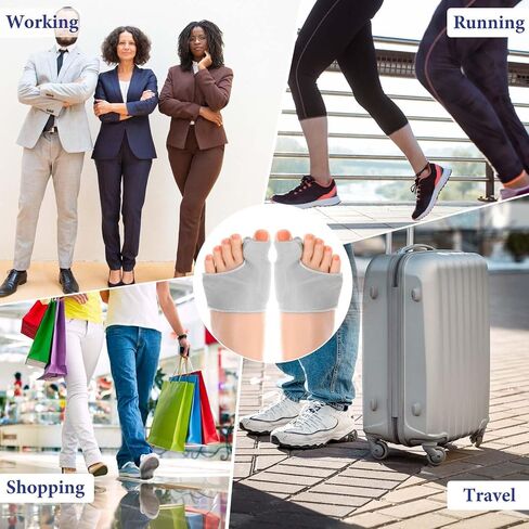 1 Pair Bunion Corrector Relief Sleeve Big Toe Separator Straighteners Breathable Bunion Correction Socks with Gel Pad Non-Slip Toe Spacer for Women Men Day Night Support Hallux Valgus Guard in Saudi Arabia