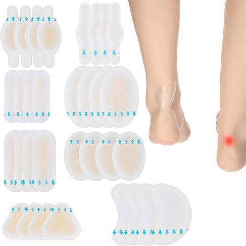 32 PCS GEL SLISTER BLASTERAGES VLAIRES ، ضمادة ضمادات الهيدروكولويد للضمادات النارية للقدمين ، ضمادة هيدروكولويد مقاومة للماء للأصابع ، أصابع القدم ، الوقاية من نفطة الكعب in Saudi Arabia