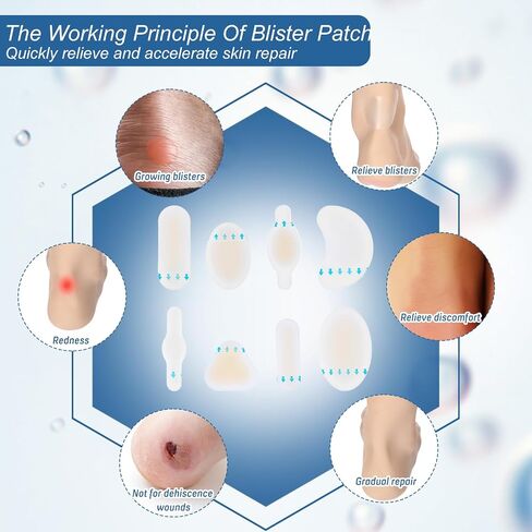 32 PCS GEL SLISTER BLASTERAGES VLAIRES ، ضمادة ضمادات الهيدروكولويد للضمادات النارية للقدمين ، ضمادة هيدروكولويد مقاومة للماء للأصابع ، أصابع القدم ، الوقاية من نفطة الكعب in Saudi Arabia