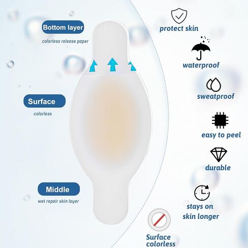 32 PCS GEL SLISTER BLASTERAGES VLAIRES ، ضمادة ضمادات الهيدروكولويد للضمادات النارية للقدمين ، ضمادة هيدروكولويد مقاومة للماء للأصابع ، أصابع القدم ، الوقاية من نفطة الكعب in Saudi Arabia