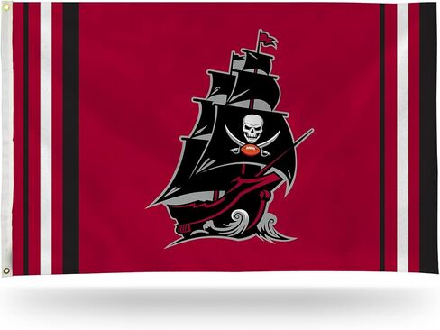 Rico Industries NFL Tampa Bay Buccaneers Throwback 3 'x 5' flag 3 'x 5' banner flag side -side - indoor أو ourdoor - décor in Kuwait
