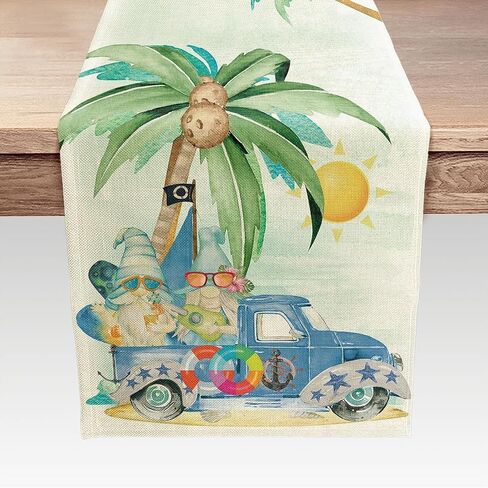 Spring Summer Leaves and Flowers Table Runners, Seasonal Fruit Lemon Kitchen Dining Table Decor, Linen Long Yellow Green Farmhouse Table Decoration Runners 13X72 in in Kuwait