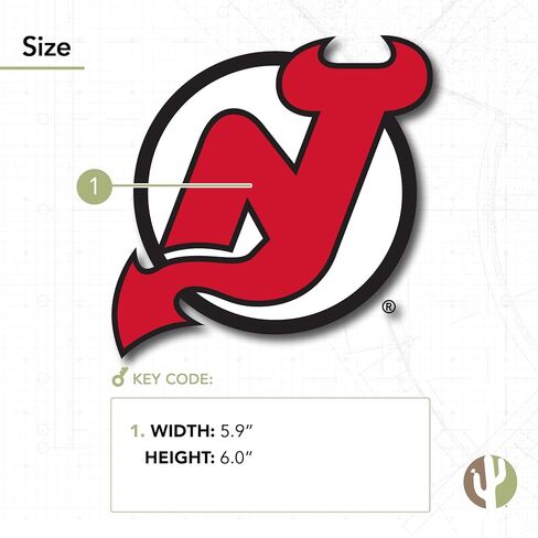 Desert Cactus New Jersey Devils Sticker NHL Team National Hockey League Vinyl Decal Laptop Water Bottle Car Scrapbook (Individual A) in Saudi Arabia