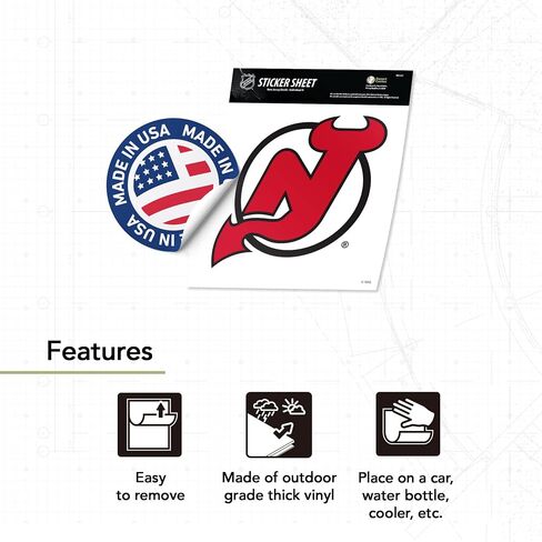 Desert Cactus New Jersey Devils Sticker NHL Team National Hockey League Vinyl Decal Laptop Water Bottle Car Scrapbook (Individual A) in Saudi Arabia