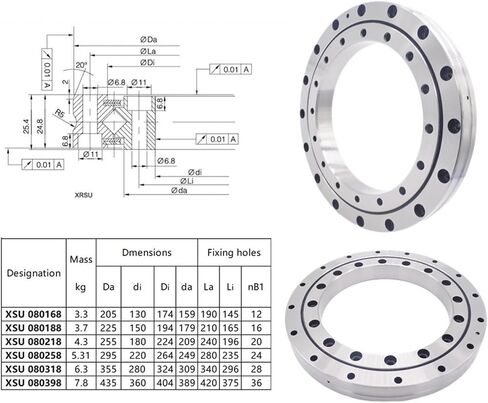 رقيقة الجدار المتقاطع تحمل XSU080188 150 * 225 * 25.4mm in Saudi Arabia