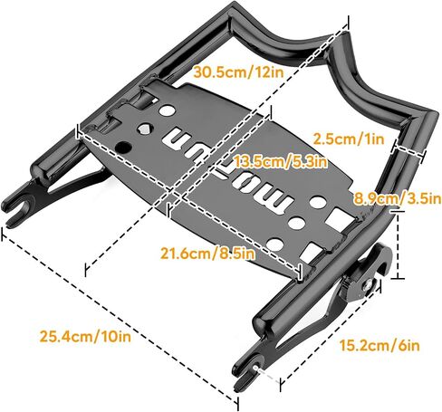Mofun Luggage Rack Rack Grab Wandles Bracket متوافق مع Harley Touring Street Road Electra Glide Road King 2009-2024 Chrome in Saudi Arabia