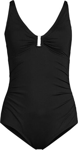 LANDS 'END Womens Clorine Resistant V-Teac Hardware قطعة واحدة in Kuwait