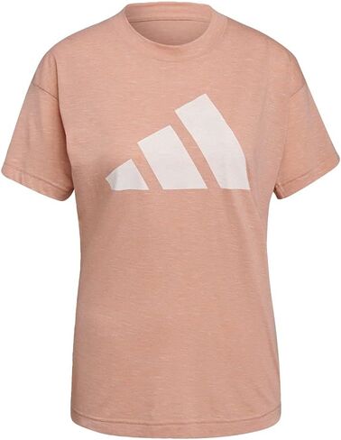 Adidas Women's Plus Size Sportswear Winners 2.0 T-Shirt, Ambient Blush Melange, 2X in Saudi Arabia
