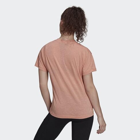 Adidas Women's Plus Size Sportswear Winners 2.0 T-Shirt, Ambient Blush Melange, 2X in Saudi Arabia