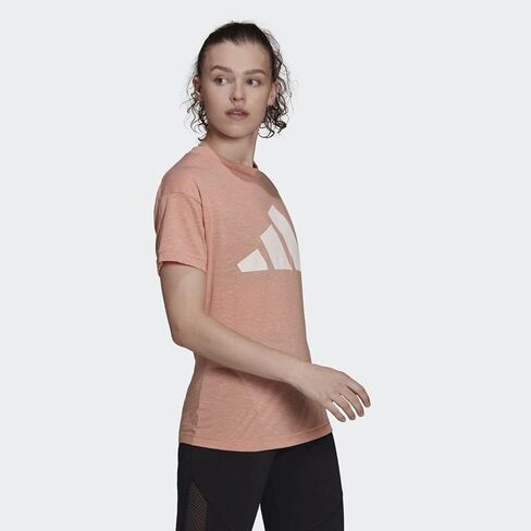 Adidas Women's Plus Size Sportswear Winners 2.0 T-Shirt, Ambient Blush Melange, 2X in Saudi Arabia