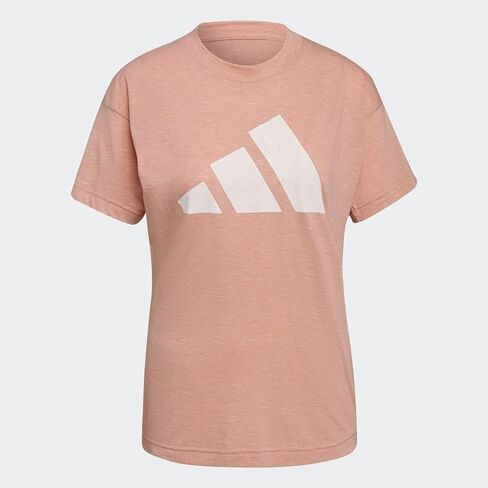Adidas Women's Plus Size Sportswear Winners 2.0 T-Shirt, Ambient Blush Melange, 2X in Saudi Arabia