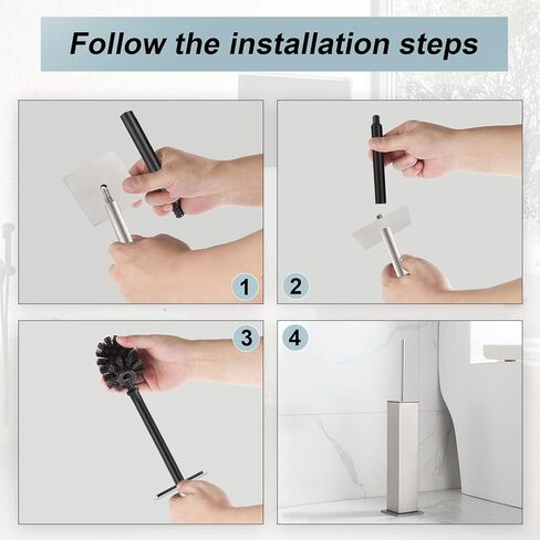 Brushed Nickel Toilet Brush and Holder,Toilet Bowl Brush with Extra Long Handle in Saudi Arabia