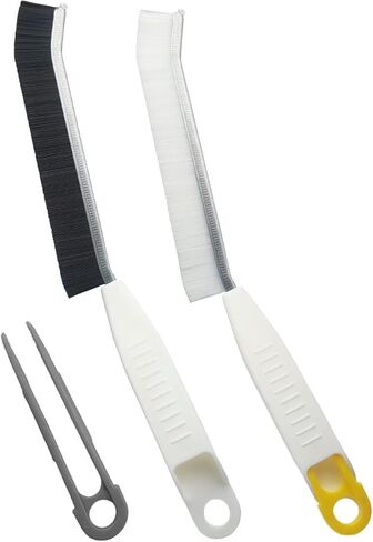 Hard Bristle Crevice Cleaning Brush for Tile Crevices, Bathrooms, Kitchens, Sinks, Non-Slip Handle Design (2 Pack) in Saudi Arabia