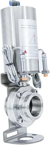 SS304/SS316L Series صحية صحية صمام الفراشة Tri Clamp مع المكونات -20 ~ 120 درجة مئوية in Saudi Arabia