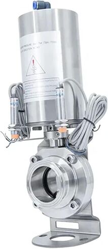 SS304/SS316L Series صحية صحية صمام الفراشة Tri Clamp مع المكونات -20 ~ 120 درجة مئوية in Saudi Arabia