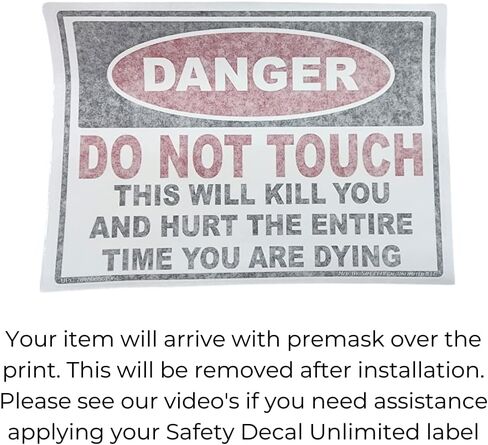 السلامة OSHA Danger لا تلمس هذا يقتل ملصق ملصق ملصق شارات الجهد العالي المصنوع في تكساس الولايات المتحدة الأمريكية | 3.5 × 5 in Kuwait