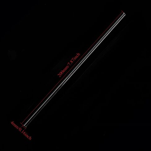 15pcs قضيب مستدير أكريليك ، قضبان واضحة أكريليك ، قطرها 4 مم ، طول 8 بوصة ، شريط PMMA البلاستيكي الصلب in Kuwait