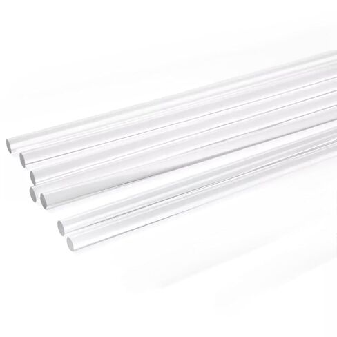 15pcs قضيب مستدير أكريليك ، قضبان واضحة أكريليك ، قطرها 4 مم ، طول 8 بوصة ، شريط PMMA البلاستيكي الصلب in Kuwait