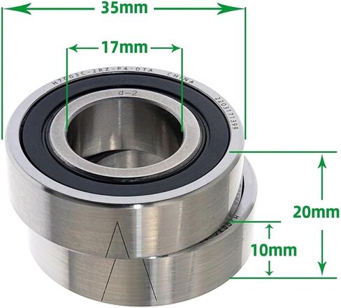 1PCS H7003C-2RZ-P4-DTA 7003C 17x35x10 محامل كرة التلامس الزاوي آلة المغزل الكهربائية in Kuwait