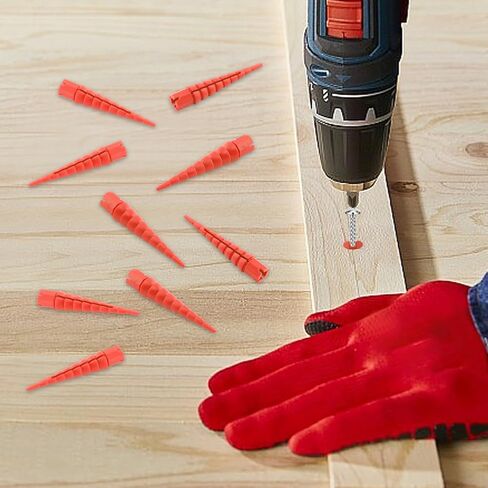 10 Pcs Wood Anchor Stripped Screw Hole Repair, for Wood, Door, Fixing Striped Screw Holes, Fits Sizes 2 to 16, Nail Holes from Stripped to Gripped (Color:Blue) in Saudi Arabia