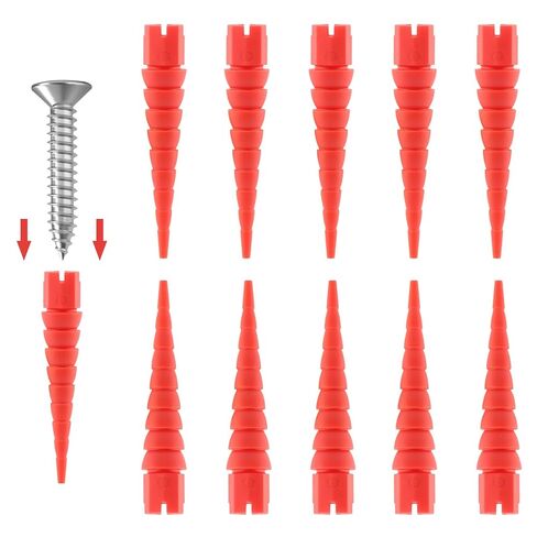 10 Pcs Wood Anchor Stripped Screw Hole Repair, for Wood, Door, Fixing Striped Screw Holes, Fits Sizes 2 to 16, Nail Holes from Stripped to Gripped (Color:Blue) in Saudi Arabia