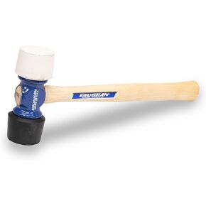 Vaughan 24 Oz Face Face Rubber Mallet ، مصنوع في الولايات المتحدة الأمريكية ، White and Black ، RM24 ، VN19510 in Kuwait