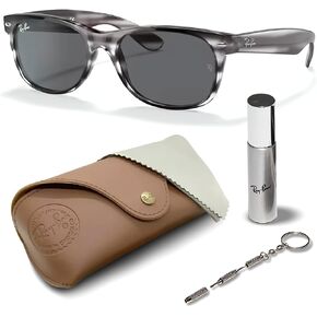 Ray-Ban RB2132 NEW WAYFARER COLOR MIX Square Shape Sunglasses with Official Eyewear Kit Bundle in Kuwait