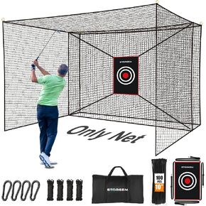 Storgem Golf Golf Batting Cage Net مع شبكة إضافية لافت للنظر ، صافي فقط ، شباك الجولف الشاقة في ممارسة الشبكة ، قفص الفناء الخلفي للتدريب الرياضي in Kuwait