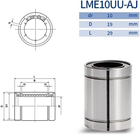 1PC Motion Linear Linear Bearings LME8UU/25/5/30/40/20/00/00/10/10/10UU/12UU-AJ محمل أسطواني مفتوح (LME80U-AJ 80X120X165MM) in Kuwait