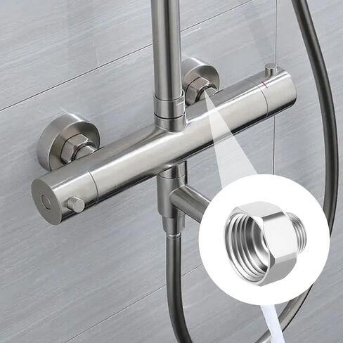 4 PCS 1/2 Female To 3/8 Male Reducer Compression Fitting Brass and Stainless Steel Water Line Adapter with Rubber Washer & Tape Leak-Proof Compression Pipe for Kitchen Bathroom RV Faucet Supply Hose in Saudi Arabia