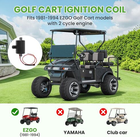 ملف الإشعال 10L0L لـ Ezgo 2 Cycle Gas Golf Cart 1981-1994 EPIGC102 يحل محل OEM 23782-G1 ، ZF-AG-A00113-P in Kuwait