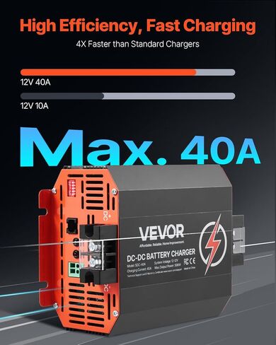 VEVOR Forklift Battery Charger, 24V, 30A Smart Fully-Automatic Lead-Acid Battery Charger, 24 Volt Trickle Charger with Anderson Plug, Cooling Fan, OLED Display, for Forklift Golf Cart Floor Scrubber in Saudi Arabia