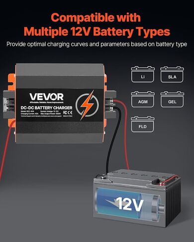 VEVOR Forklift Battery Charger, 24V, 30A Smart Fully-Automatic Lead-Acid Battery Charger, 24 Volt Trickle Charger with Anderson Plug, Cooling Fan, OLED Display, for Forklift Golf Cart Floor Scrubber in Saudi Arabia
