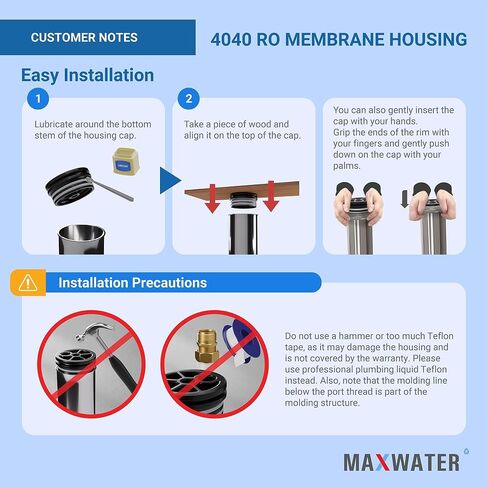 Max Water Brackish Water RO Membrane Element-BW-4040 2400 GPD, Commercial Reverse Osmosis size 4" x 40" good for Industrial, Municipal, Waste Water Re-Use, Car Wash, Whole House etc. (Pack of 4) in Saudi Arabia