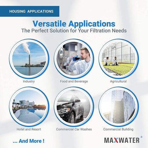 Max Water Brackish Water RO Membrane Element-BW-4040 2400 GPD, Commercial Reverse Osmosis size 4" x 40" good for Industrial, Municipal, Waste Water Re-Use, Car Wash, Whole House etc. (Pack of 4) in Saudi Arabia