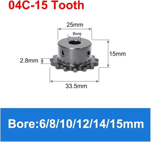 ترس محرك الصلب 04C 15TETH - 30 WEATH SPROCKET WELLE 45# FELET TELLAND SENISTER TEA WITH TOP WIRE MOTION CARVE DRIVE 8MM (04C -25 TEATH) in Kuwait