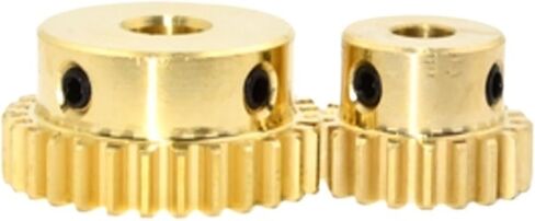 Steel Motor Drive Gear Spur Gear 0.5M 20T 21T 22T 23T 24T 25T Copper Brass Mini Spur Gear Teeth Height 5 mm Bore Size 4mm(0.5M - 20T) in Saudi Arabia