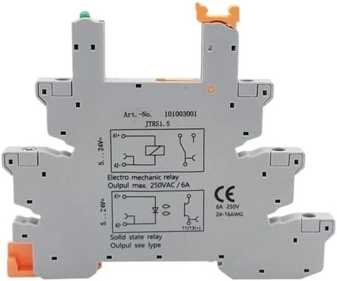 5pcs التتابع Slim Terminal Block Mount على 35 مم DIN Rail TRS-1.5 HF41F 24V 6A Socket Socket LED CONSTION MODULE MODULE MODULE (بدون ترحيل المكونات) in Kuwait